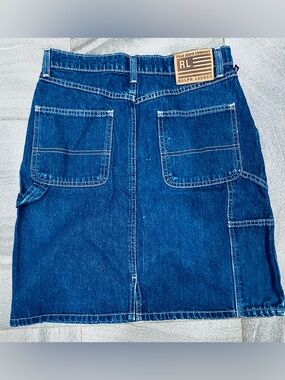 Vintage Polo Ralph Lauren Women’s Denim Cargo Carpenter Skirt